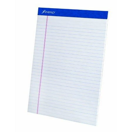 Ampad Legal Pad - Ampad 00056 Evidence Perforated Pads, White, Legal Ruled, 50 Sheets Per Pad, 3 Pads Per Pack