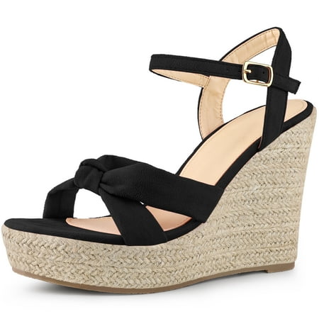 

Unique Bargains Women s Platform Slingback Espadrille Wedge Heel Sandals