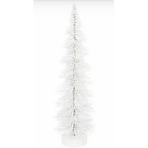 Christmas Tree Artificial White Glitter 9"