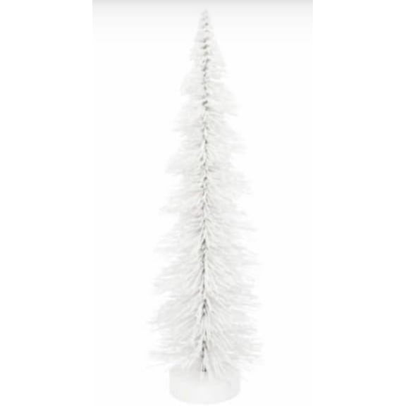 Christmas Tree Artificial White Glitter 9"