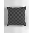 Dark Gray and Black Checkered Pattern Throw Pillow Covers Cases Cushion