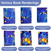 Tarot Stretchable Book Cover Divination Elements Moon Moth Washable Reusable Large Nylon Book Protector Elastic Notebook Wraps Suitable for Most Hardcover Books