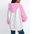 thumbnail image 6 of Dpytoraw Women's Oversized Hoodie, Fleece Pullover Sweatshirt for Fall Fashion Pink M, 6 of 7