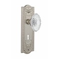 thumbnail image 2 of Nostalgic Warehouse 754029 Meadows Plate, Backset Size: 2.75", Satin Nickel, 2 of 4