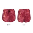 thumbnail image 6 of Goofa Abstract Red Marble Printed Women 2 in 1 Running Shorts,Quick Dry Athletic Workout Shorts,High Waisted Athletic Shorts with Liner Pockets-XX-Large, 6 of 9
