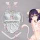 thumbnail image 3 of Conjunto de lencería para mujer Gatito Ojo de cerradura Lindo traje sexy Oreja de gato Aro para el pelo Cola de gato - Blanco, 3 of 5