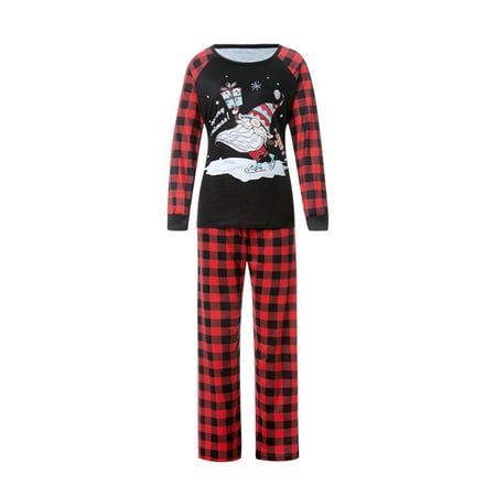 

LisenraIn Christmas Parent-Child Matching Sleepwear Set Top Pants Pjs