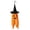 Orange, variant on Halloween Ghost Pendant with Pumpkin Face - Soft Fabric Ghost with Black Witch Hat and Carved Smile for Indoor Outdoor Holiday Party Display,White