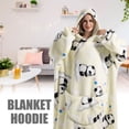 thumbnail image 3 of Oversized Blanket Hoodie Large Pocket Warm Cozy Hooded Blanket Sweatshirt Cute Print Wearable Hooded Blanket Unisex Hoodie Sweater Blanket Giant Hooded Blanket Wearable Blanket Adults Hom, 3 of 7