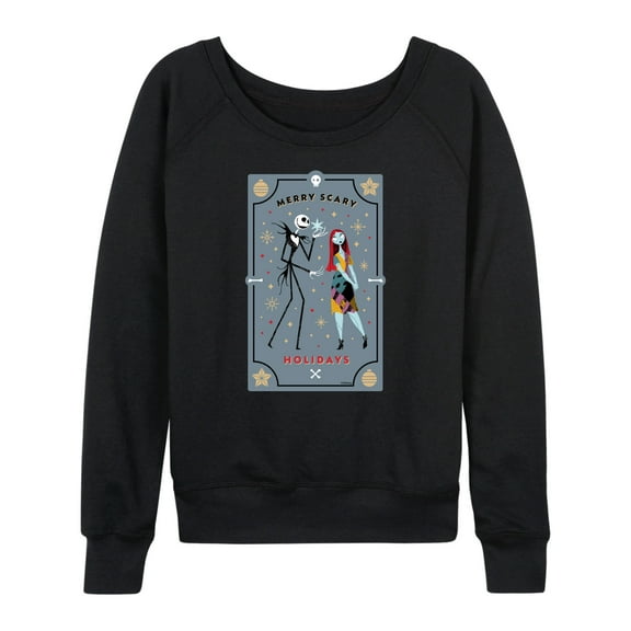 The Nightmare Before Christmas - Merry Scary Holidays - Women's Lightweight French Terry Long Sleeve Shirt