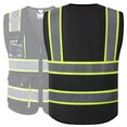 thumbnail image 2 of Chaleco de seguridad JKSafety Hi Vis reflectante para hombre y mujer negro XXL, 2 of 5