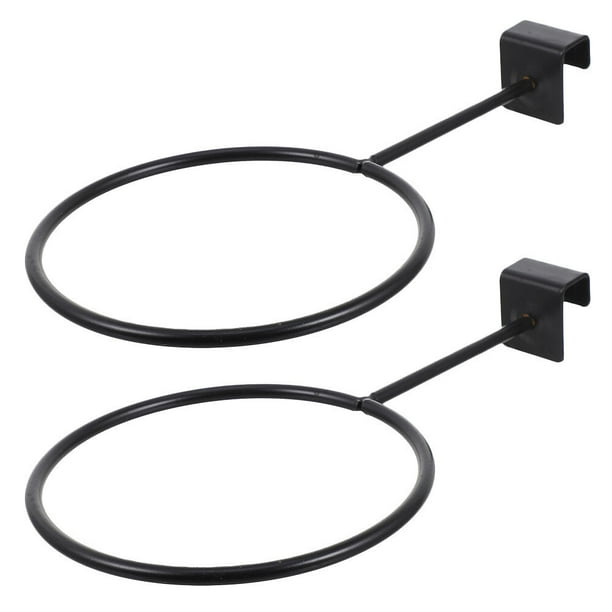 unbranded 2Ud Soporte De Pared Para Balones Baloncesto Y Fútbol Rack Exhibidor Negro De Hierro