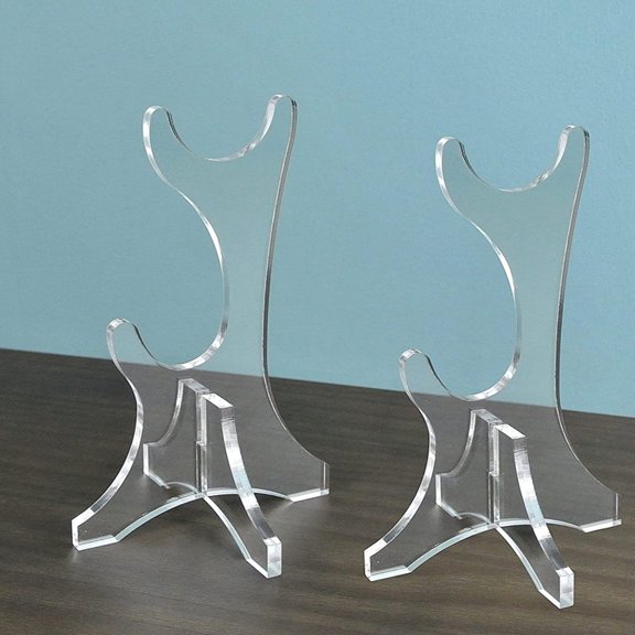LEXSOMEO 2pcs Sword Display Stand 2-tier Acrylic Sword Holder Tabletop Sword Display Rack