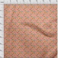 thumbnail image 3 of oneOone Silk Tabby Peach Fabric Leaves|Palm Tree & Dinosaur Fabric For Sewing Printed Craft Fabric By The Yard 42 Inch Wide, 3 of 4