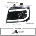thumbnail image 3 of Spec-D Tuning Jet Black DRL LED Strip Projector Headlights Compatible with 2007-2014 Chevy Avalanche, Tahoe, Suburban 1500 2500, Left + Right Pair Headlamps Assembly, 3 of 5