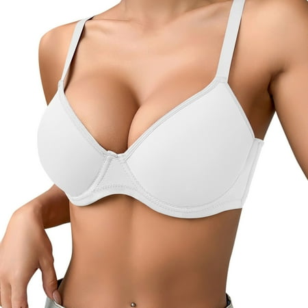 YUDTA Women s No Underwire Bra Support Bras for Older Women Lift No Underwire Womens Tshirt Bra Full Support Sports Bras for Women Back Bras Women Non Underwire Bras for Women Padded Balconette Bra