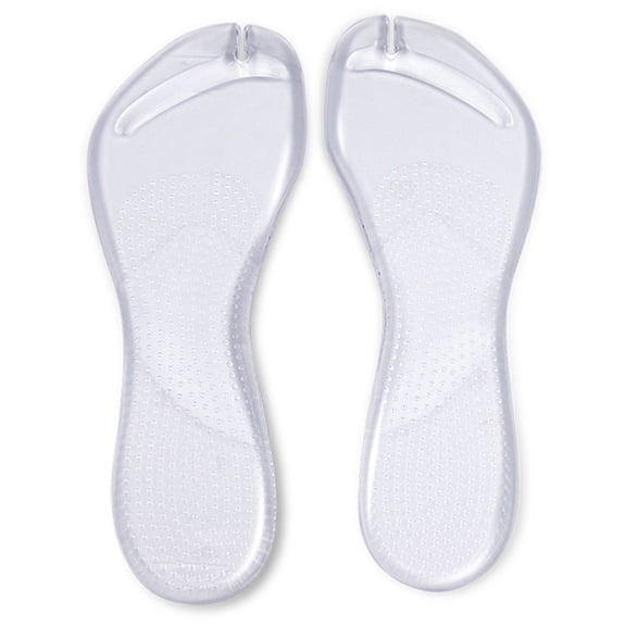 Mdesiwst 1 Pair Silicone Insoles Transparent Soft Sole Non-slip Shock Absorption Wear-resistant Arch Support Universal Flip-flop Slipper Sandal Shoes Pads Foot Care