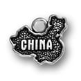 thumbnail image 1 of Sterling Silver 30" .8mm Box Chain Map Country Of China Pendant Necklace, 1 of 2