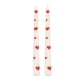 thumbnail image 2 of Pack de 2 velas románticas de varilla larga | Vela nupcial francesa impresa | Cera inodora, artesanal | Decoración de cumpleaños y fiestas con estampados coloridos | Largo Ardor | Ecológico, 2 of 8