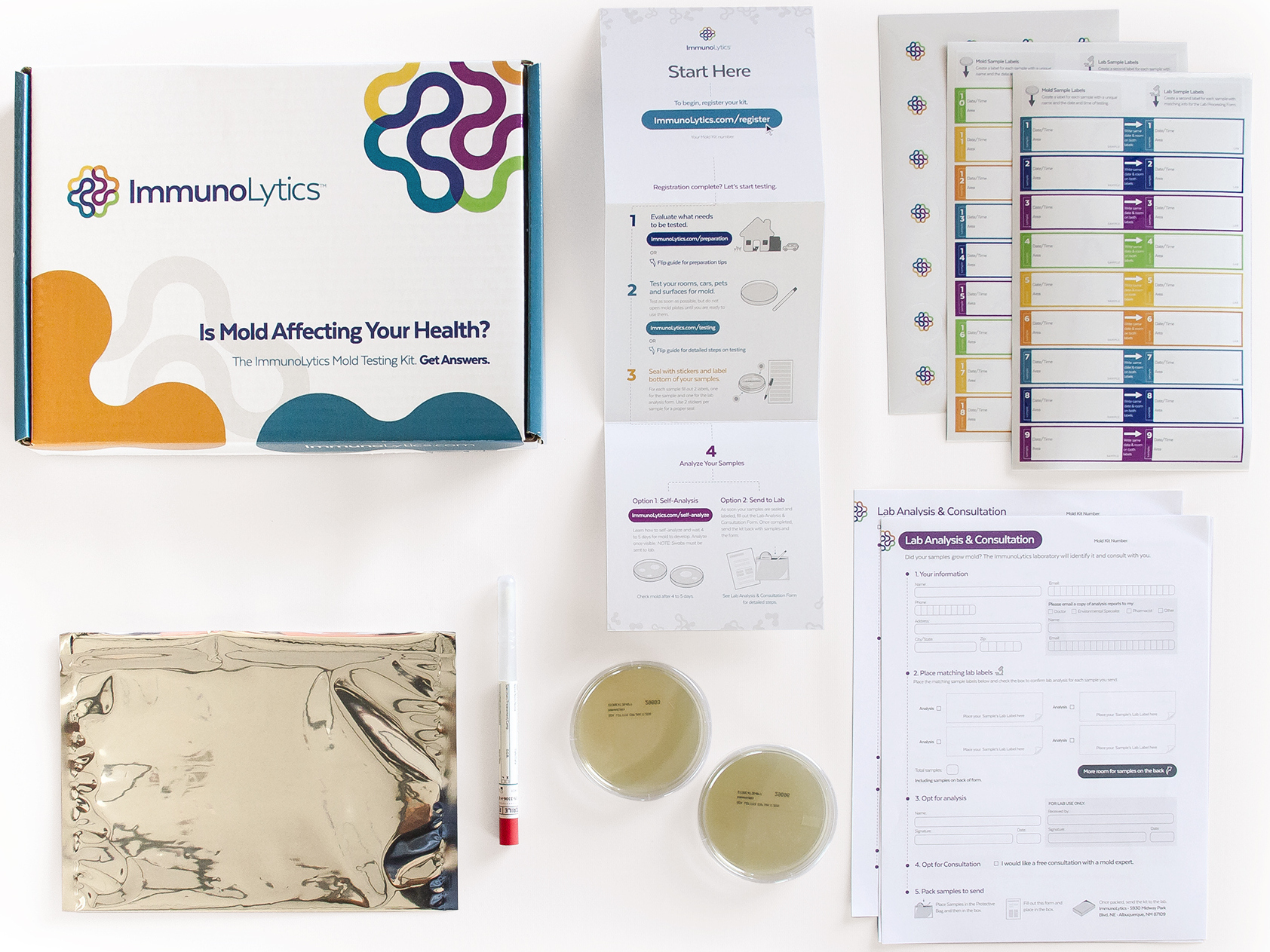 Immunolytics Diy Mold Test Kit Easy To Use Professional Testing Kit 5 Plate Individual Room Screening Package Walmart Com