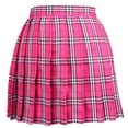 thumbnail image 3 of Fsqjgq Pleated Skirt Elegant Skirts for Women Long Skirt Falda Green Mini Skirt Pleated Skirt Plaid Pattern Mini Campus Skirt High Waist Knee Length High Waisted Black Skirts S, 3 of 4
