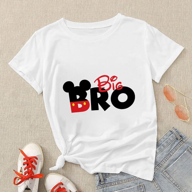 Mother Kids Family Matching Outfits Mickey Mouse Disney T Shirt Dad Mom Son Daughter Clothes Fashion Bro Sis Summer T-shirts SetAldult-XL(1pc) Gao Jinjia LED