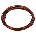 thumbnail image 1 of Uxcell 11 AWG 8 oz alambre magnético, 2.24mm Dia 227g 180C(356F) alambre de cobre esmaltado para bobinado, bobina magnética para transformador, motor, eléctrico, marrón, 1 of 5