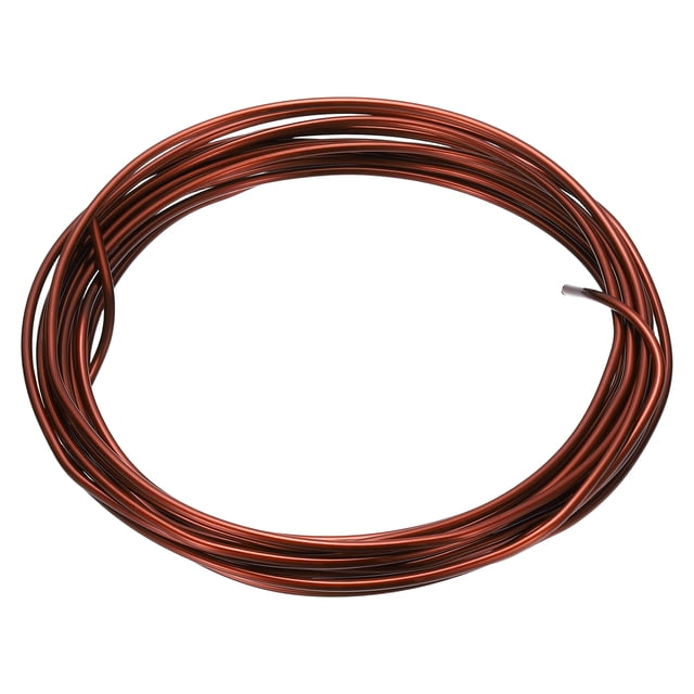 Uxcell 11 AWG 8 oz alambre magnético, 2.24mm Dia 227g 180C(356F) alambre de cobre esmaltado para bobinado, bobina magnética para transformador, motor, eléctrico, marrón