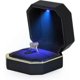 thumbnail image 2 of Luxury Ring Box, Square Velvet Wedding Ring Case Jewelry Gift Box With Led Light For Proposal Engagement Wedding, 2 of 3