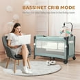 thumbnail image 6 of JOYMOR Folding Bedside Sleeper Baby Bassinets, Portable Crib with Wheel for Shower Gift, for Newborn, 6 of 10