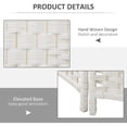 thumbnail image 5 of HOMCOM Room Divider, 6 Panel Folding Privacy Screen, 6FT Tall Portable Wicker Weave Partition Wall Divider for Bedroom, Home Office, White, 5 of 9