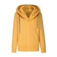 thumbnail image 2 of Viikei Women Coats Clearance Womens Autumn and Winter Casual Temperament Solid Hooded Thickened Long Sleeved Sweater Coat, 2 of 5