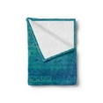 thumbnail image 2 of Tribal Soft Flannel Fleece Throw Blanket, Inspired Creative Pattern with Triangles in Horizontal Order, Cozy Plush for Indoor and Outdoor Use, 70" x 90", Sea Blue and Cadet Blue, by Ambesonne, 2 of 5