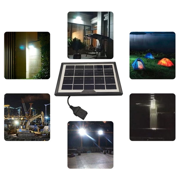 Generador de cargador solar de 5 V para exteriores con panel solar USB para linterna de teléfono Wdftyju Libre de BPA