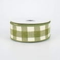 thumbnail image 2 of Plaid Wired Ribbon, Tan White Craft Supply to Make Handmade Wreath, 10 Yard, DIY Bow, Checkered Christmas, 2 of 3
