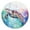 W2, variant on Non-Ticking Silent Wall Clocks Battery Operated Personalized Decor Clock for Bathroom,Office-Colorful Wavy Pattern With Rainbow Of Colors（14inch）