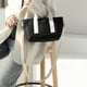 thumbnail image 4 of Bolso de hombro de lona para momia, simple, de gran capacidad, para mujer, suave para el trabajo (negro), 4 of 5