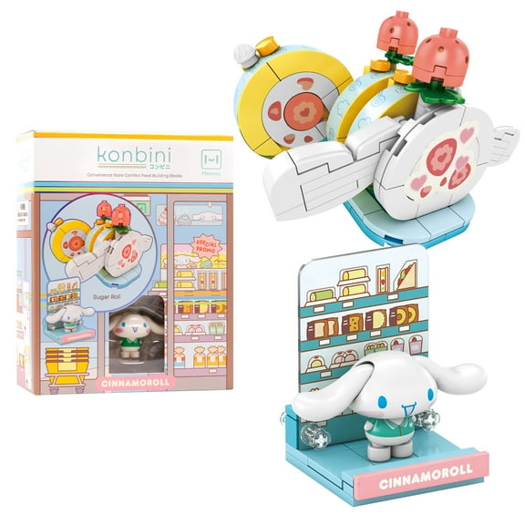 Hamee Sanrio Hello Kitty and Friends 'Konbini' Cute Building Blocks Figure Set – [Birthday Gift, Party Favor, Gift Basket Filler, Stress Relief, Collectible Toy, Sanrio Fan, Relaxation] - Cinnamoroll