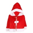 thumbnail image 1 of Capa de Terciopelo Rojo Traje de Navidad Capa Mantón de Papá Noel para Accesorios de Carnaval Yuyangstore capa capa, 1 of 8