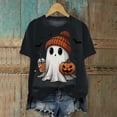 thumbnail image 3 of Towmus Woman Halloween Shirt Pumpkin Funny Family Party Celebration Short Sleeve T Shirts for Women Fall Graphic Tees Tops, 3 of 5