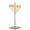Gold V Shaped, variant on Chabad Style Gold Finish Hanukkah Menorah for Entryway, Living Room, Office, and Kitchen with LED Light Bulbs and Remote Control for Easy Daily Hanukkah Lighting Sequence