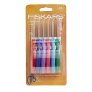 Fiskars Kids Blunt Tip Scissors, 5", Assorted Colors, Pack of 6, Elementary School, Kids Scissors