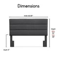 thumbnail image 4 of Pemberly Row Tête de Lit Rembourrée Moderne / Contemporaine Format Grand Lit en Gris Charbon, 4 of 11