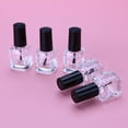 thumbnail image 3 of 10pcs / pack 10ml botella vacía del pulimento de clavo con el cepillo dentro de las botellas claras formadas cuadrado del envase del esmalte de uñas, 3 of 5