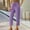 Purple, variant on BUIGTTKLOP Plus Size Cotton Linen Pants for Women Drawstring High Waisted Capri Pants Straight Leg Cropped Beach Trousers