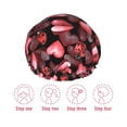 thumbnail image 5 of KLL Ladybugs and Red Hearts Pattern Shower Cap & Bath Cap for Women,Reversible Oversized Waterproof Shower Caps for all Hair Lengths,Elastic Reusable Bathing Hair Cap, 5 of 6