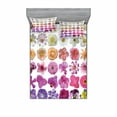 thumbnail image 2 of Ambesonne Nature Fitted Sheet & Pillow Sham Set, Flowers Petunia Botanic, Twinxl, White Lilac Pink, 2 of 3