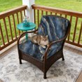 thumbnail image 4 of Outdoor Patio Cushion Covers 2 Pack Blue Marble Patio Chair Cushion Covers with Ties and Zipper Modern Abstract Art Waterproof Outdoor Seat Cushion Covers for Patio Furniture 20"x18", 4 of 9