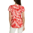 thumbnail image 2 of Jones New York womens  Flutter Sleeve Top, m, Red, 2 of 2