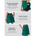 thumbnail image 4 of Pinspark 18" Golf Skirts for Women with 6 Pockets UPF50+ Athletic Tennis Skort High Waisted Stretchy Casual Ruffle Summer Skirt, 4 of 6